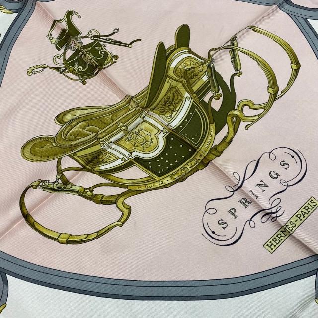 HERMES エルメス カレ90 大判 スカーフ ショール シルク 100％ Springs