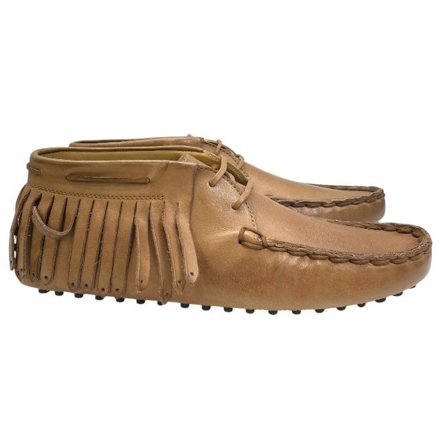 TOD'S ブラウン モカシン　新品、未使用品 TOD'S（トッズ） 【未使用】TODS モカシン デッキシューズ フリンジ