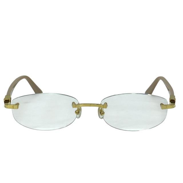 Cartier カルティエ レクタングル リムレス メガネ CT0318O
