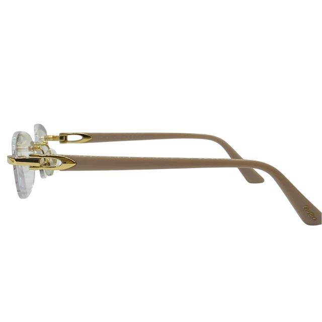 Cartier カルティエ レクタングル リムレス メガネ CT0318O サングラス