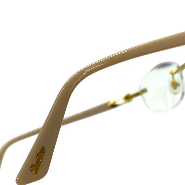 Cartier カルティエ レクタングル リムレス メガネ CT0318O