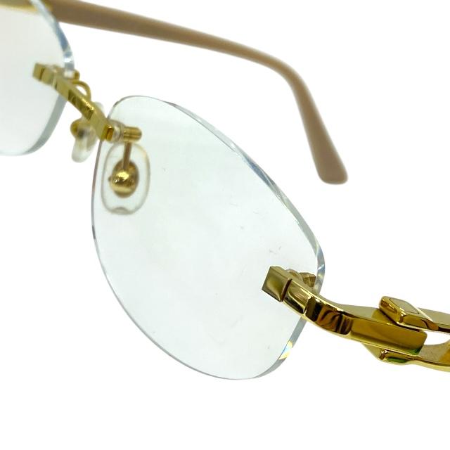 Cartier カルティエ レクタングル リムレス メガネ CT0318O