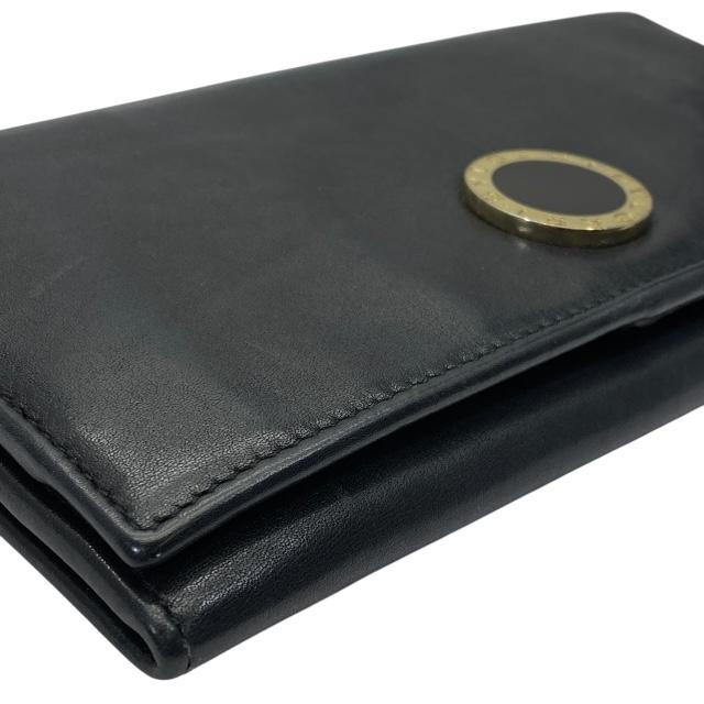 BVLGARI 黒レザー ロングウォレット BVLGARI ブルガリ ブルガリブルガリ 財布 長財布 ロング