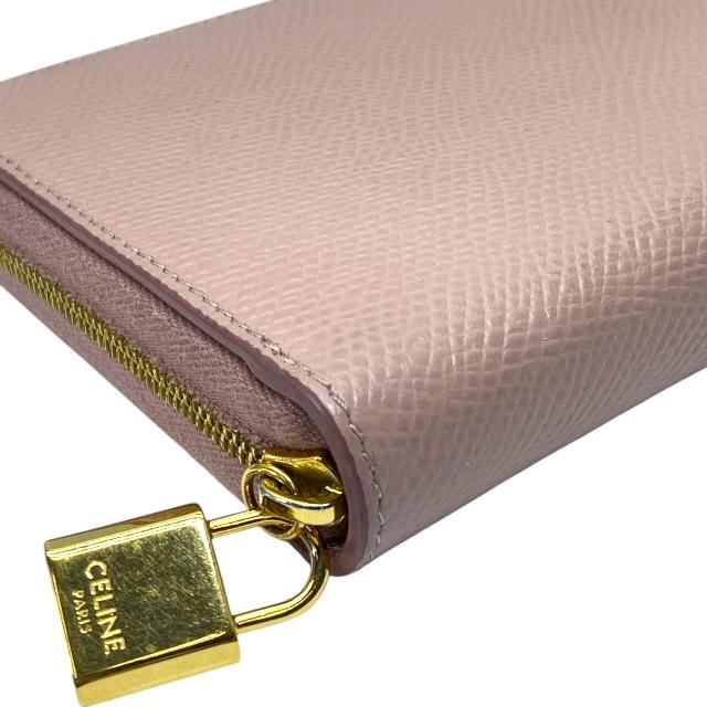 ✨️極美品✨️ セリーヌ 長財布 財布 ピンク レザー ロゴ CELINE セリーヌ 財布 長財布 ロングウォレット ラウンド