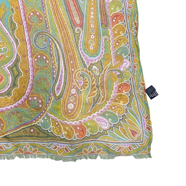 ETRO エトロ スカーフ ストール ショール ロゴ 総柄 ペイズリー
