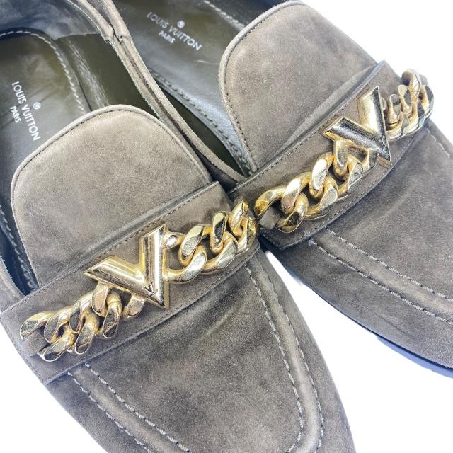 ルイ・ヴィトン　スエード ドライビングシューズ LOUIS VUITTON（ルイ・ヴィトン） ローファー Vチェーン シューズ