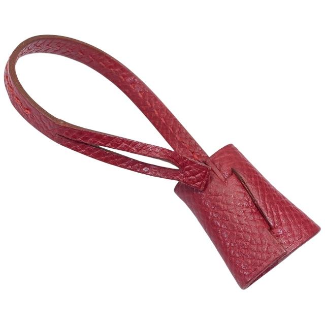 エルメス ミニ クロシェット バッグチャーム レザー レッド HERMES エルメス バッグチャーム キーホルダー ミニクロシェット