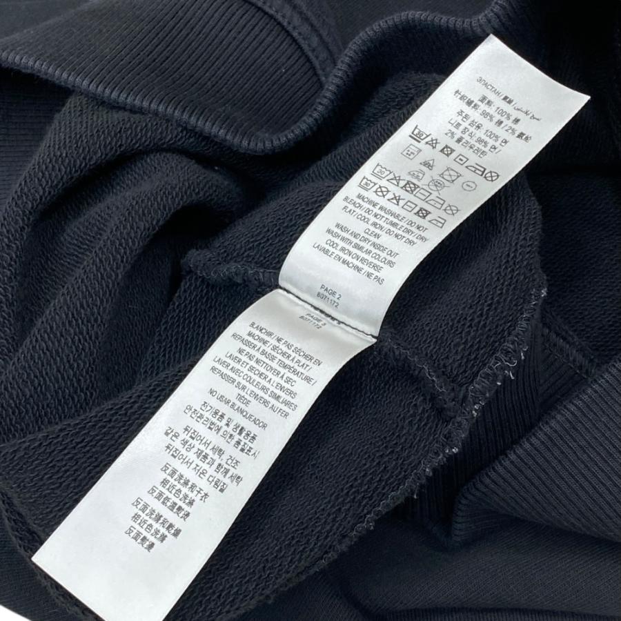 未使用 バーバリー プルオーバー トレーナー トップス チェッカークレストロゴ ブラック コットン 8071172 BURBERRY [サイズM]_9