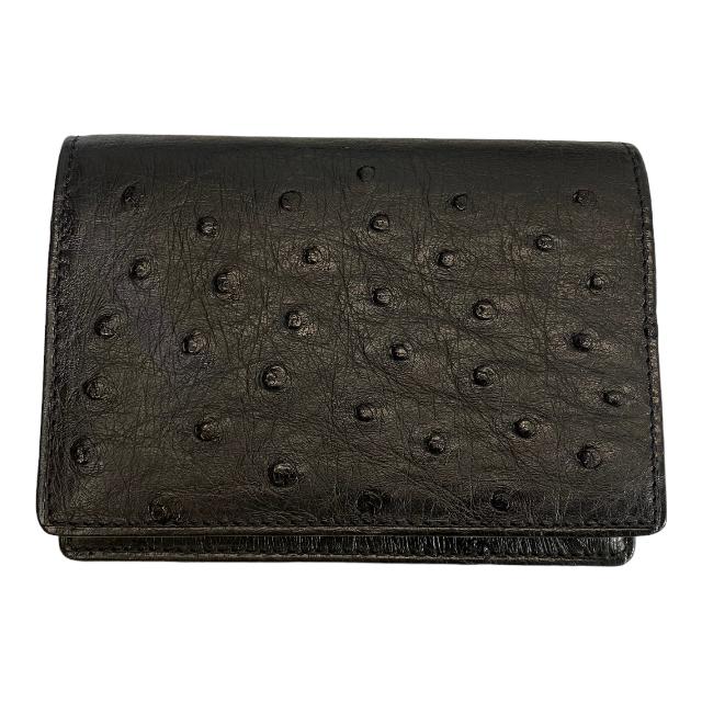 未使用品】Dunhill ダンヒル 二つ折り オーストリッチ カードケース