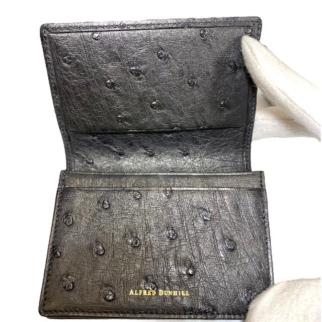 未使用品】Dunhill ダンヒル 二つ折り オーストリッチ カードケース