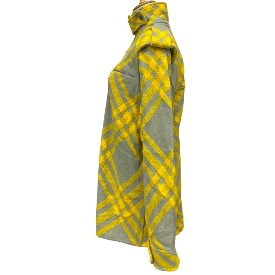 未使用 バーバリー ジャケット シャツ チェック ウール アルパカ イエロー グレー 8077274 BURBERRY [サイズIT36(S相当)]_1