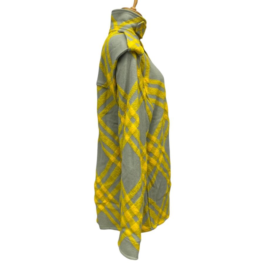 未使用 バーバリー ジャケット シャツ チェック ウール アルパカ イエロー グレー 8077274 BURBERRY [サイズIT36(S相当)]_3