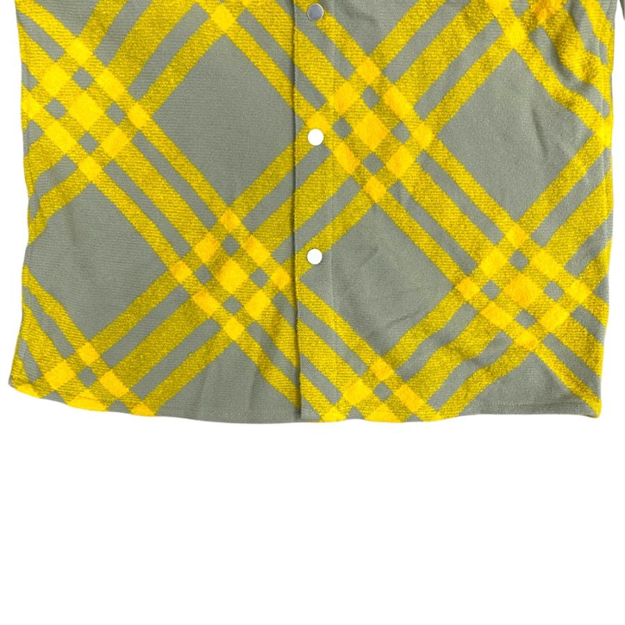未使用 バーバリー ジャケット シャツ チェック ウール アルパカ イエロー グレー 8077274 BURBERRY [サイズIT36(S相当)]_6
