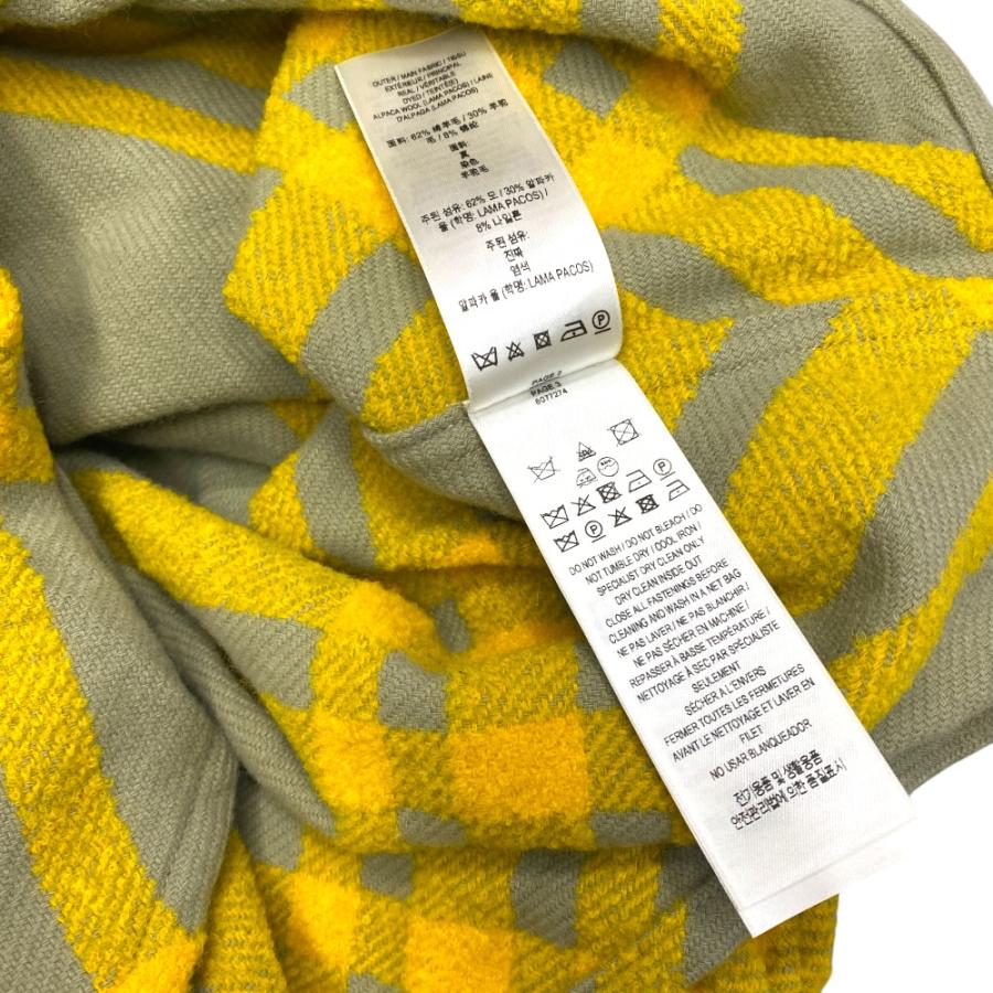 未使用 バーバリー ジャケット シャツ チェック ウール アルパカ イエロー グレー 8077274 BURBERRY [サイズIT36(S相当)]_9