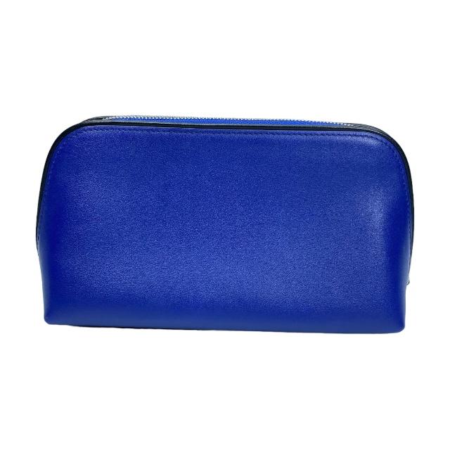 DELVAUX デルヴォー レザー ポーチ/ 小物入れ ダークブルー
