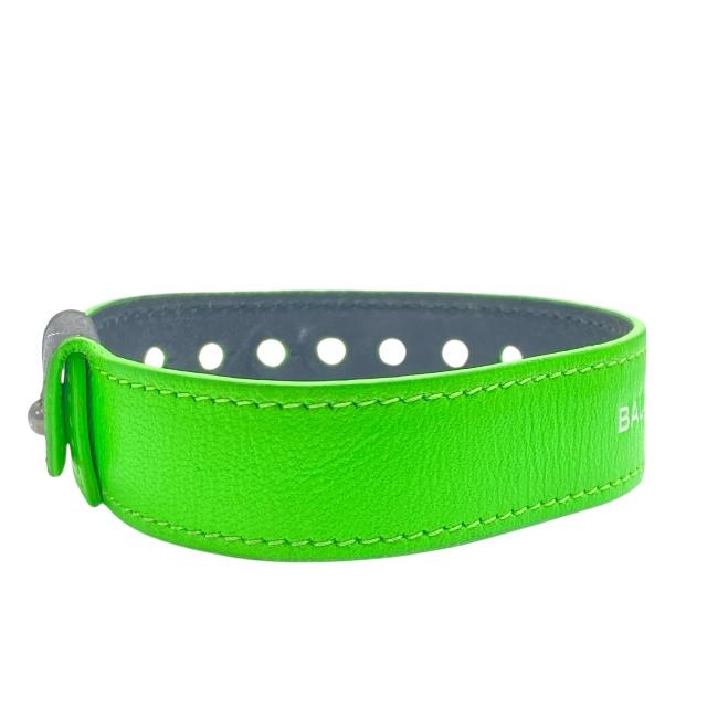 バレンシアガ/ブレスレット/バングル/グリーン/ゴールド/ヴィンテージ Vintage Balenciaga Bracelet, Gold Tone Green, Enamel Clamper