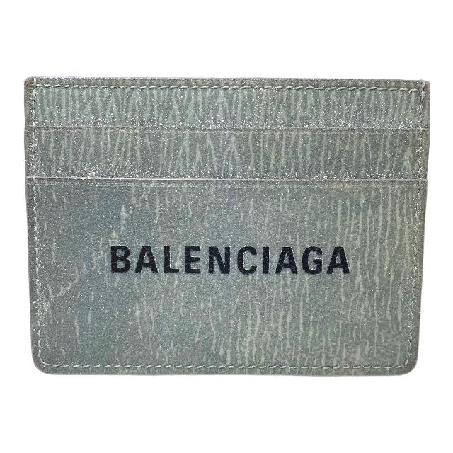 BALENCIAGA バレンシアガ カードケース パスケース ロゴ グレー系