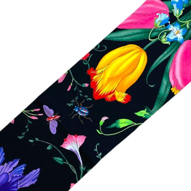 【超美品！】GUCCI グッチ ネックボウ GGフローラ ツイリー グッチ GUCCI GGフローラ プリント ネックボウ ツイリー