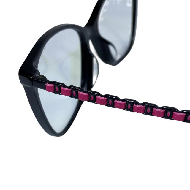 CHANEL シャネル 3408-S-A 眼鏡 アイウェア ココマーク メガネ セルフレーム ブルーライトカット プラスチック レザー ブラック ピンク