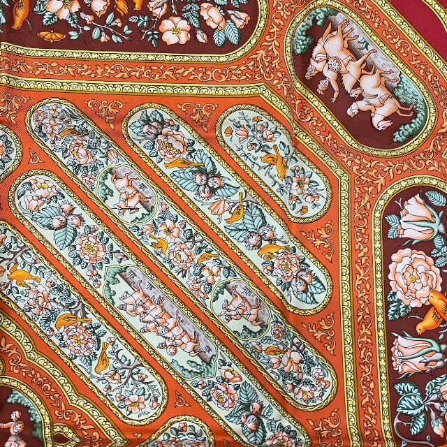 HERMES エルメス スカーフ カレ90 ショール 大判 QALAMDAN カラムダン