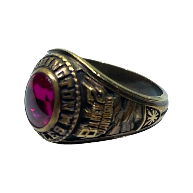 カレッジリング　JOSTEN 10k 1964年　レッドストーン　10.5号 ヴィンテージ カレッジリング【JOSTEN 10kt Gold × Red Stone Wolf