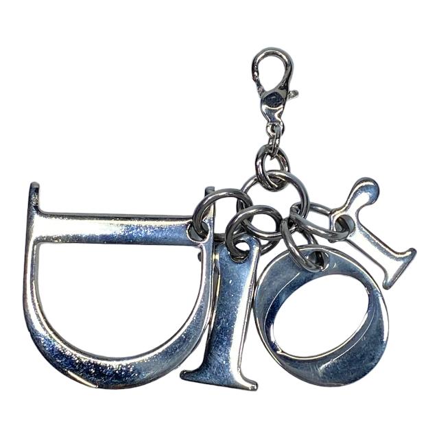 Dior ロゴキーホルダー シルバー ブラック