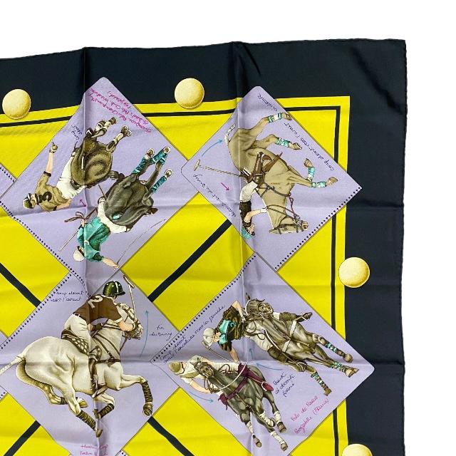 HERMES エルメス スカーフ 大判 カレ90 ポロの世界 LE MONDE DU POLO 