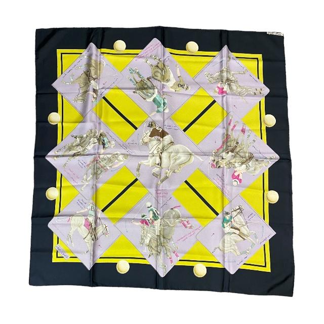 HERMES エルメス スカーフ 大判 カレ90 ポロの世界 LE MONDE DU POLO  