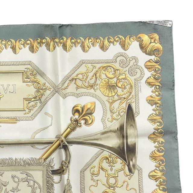 HERMES エルメス LVDOVICVS MAGNVS 白い馬に跨ったルイ14世 スカーフ