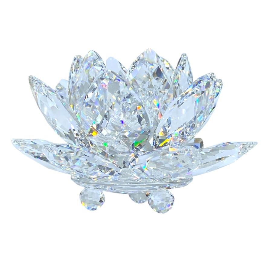【極美品・廃盤】スワロフスキー 睡蓮 キャンドルホルダー Lサイズ 箱付き SWAROVSKI（スワロフスキー） WATERLILY スイレン キャンドルホルダー