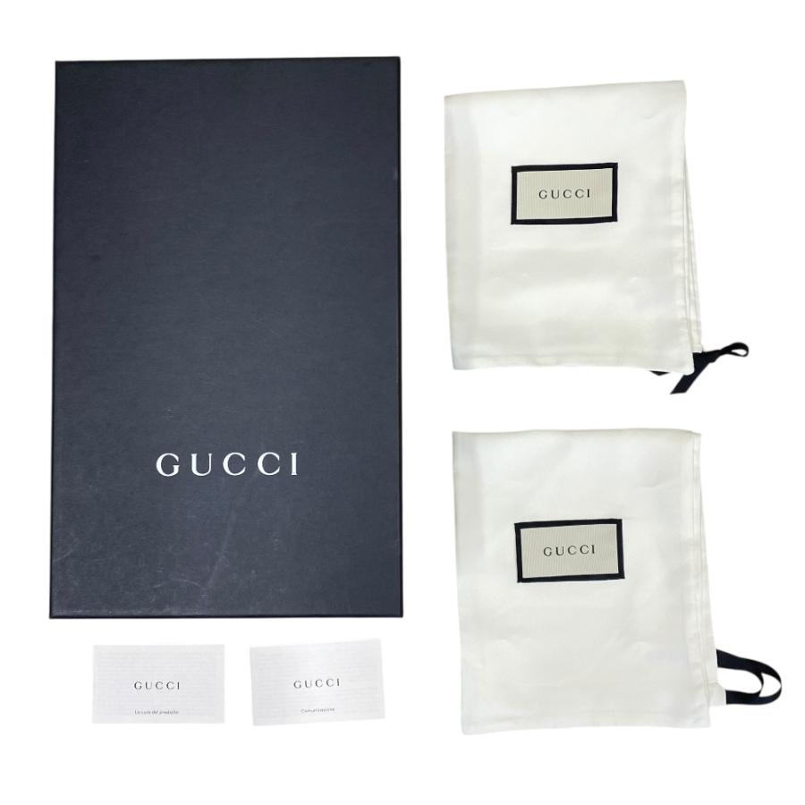 新品 グッチ エスパドリーユ スリッポン フラットシューズ GGエンボスレザー ブルー GUCCI [サイズ 34 1/2 (約21.5cm)] | GUCCI | 09