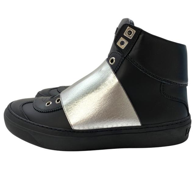 JIMMY CHOO ハイカットスニーカー ブラック/シルバーSize:37 JIMMY CHOO ハイカットスニーカー ブラック/シルバーSize:37