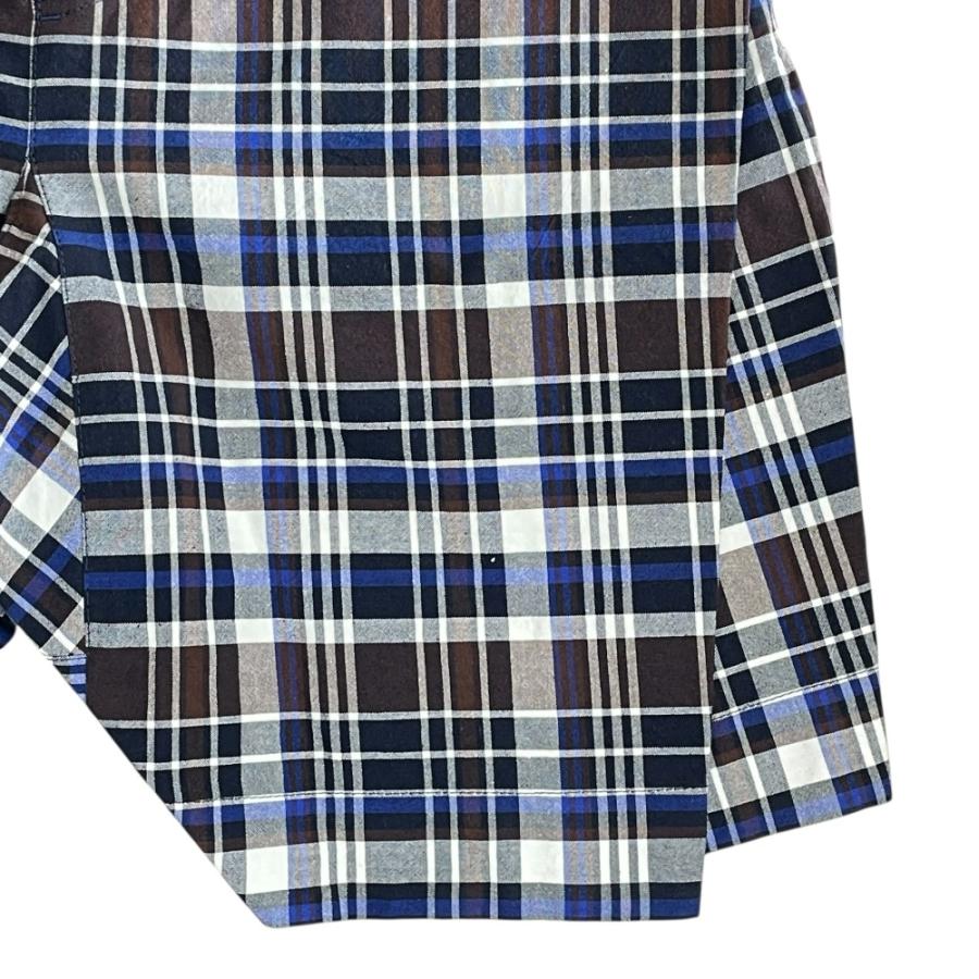 ヴィヴィアン ウエストウッド インディゴ染め チェック柄 アシンメトリー パンツ Vivienne Westwood MAN 美品 ヴィヴィアンウエストウッド CHECK CAPE