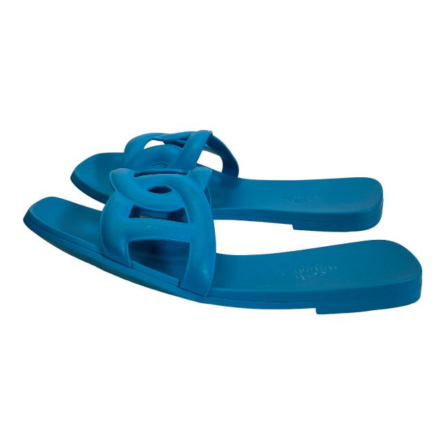 HERMES】ブルー アロハサンダル サイズ35