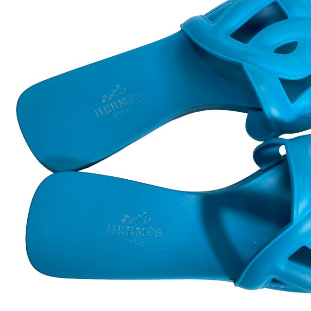 HERMES】ブルー アロハサンダル サイズ35