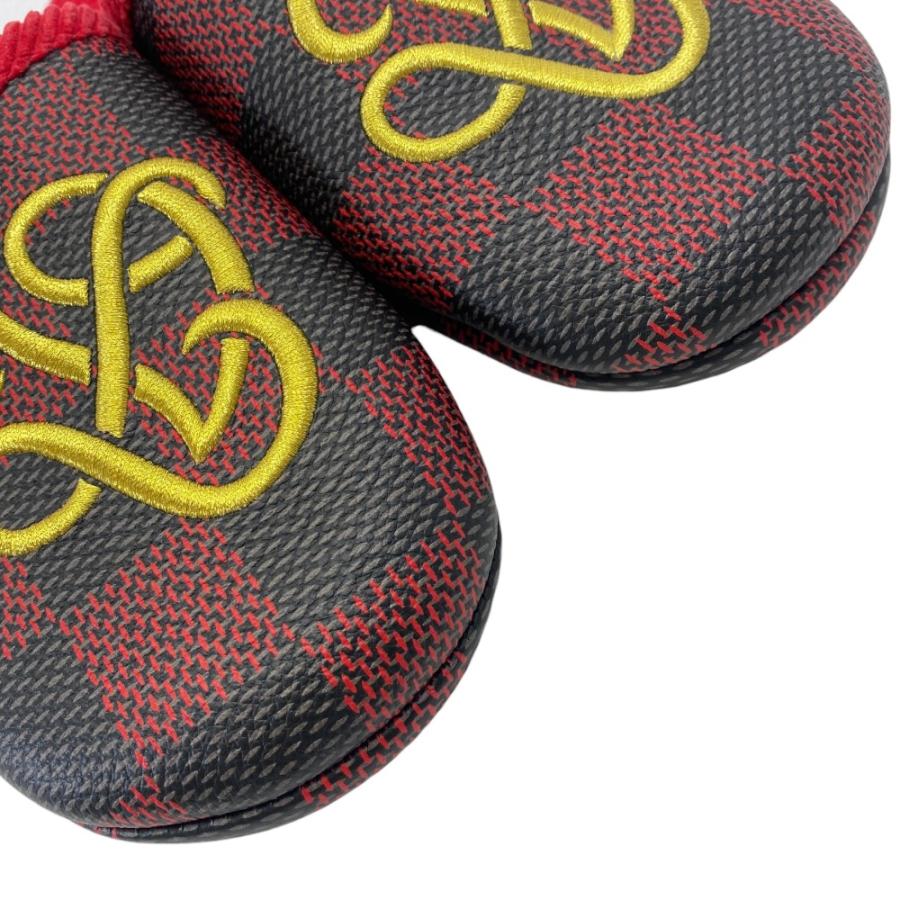 未使用 ルイヴィトン パレス・ライン・ミュール スリッパ サンダル レッド ゴールド ブラック ダミエ ロゴ 1ACN6R LOUIS VUITTON(サイズ5)の画像