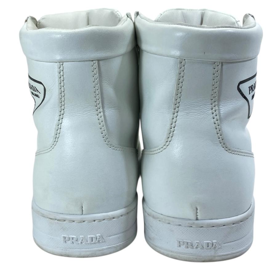 PRADA（プラダ） ハイカット スニーカー レースアップ シューズ レザー