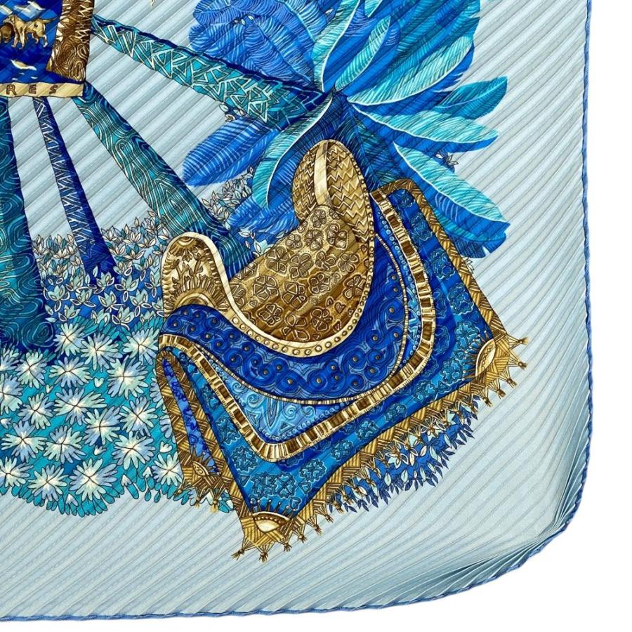 HERMES（エルメス） スカーフ GOMBRES ET LUMIERES 光と影 プリーツ