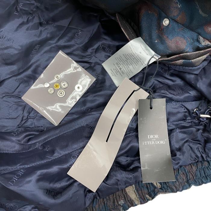 未使用 ディオール×ピータードイグ カモフラージュ ブルゾン ジャケット マルチカラー ポリエステル 143C402A5336 DIOR×PETER DOIGの画像