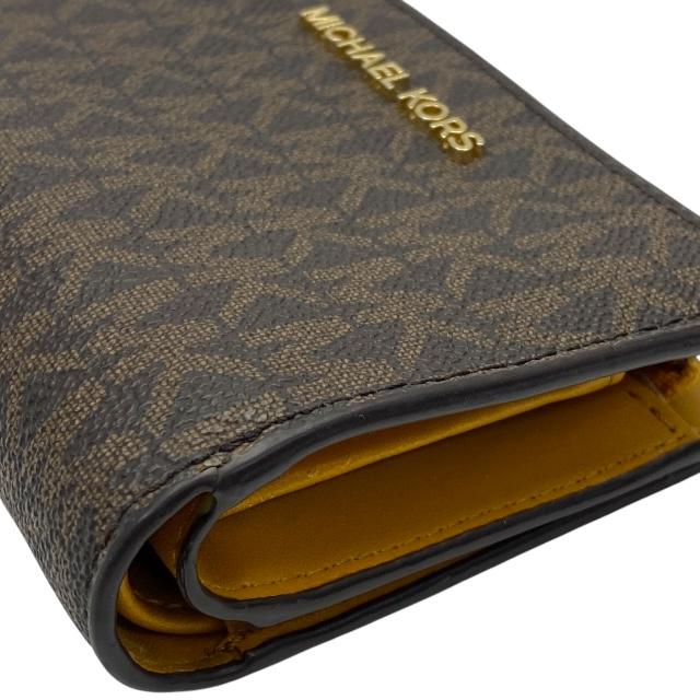 【未使用級】 マイケルコース 二つ折り財布 L字ファスナー MK柄 ブラック MICHAEL KORS（マイケルコース） 財布 二つ折り財布 折財布 L字