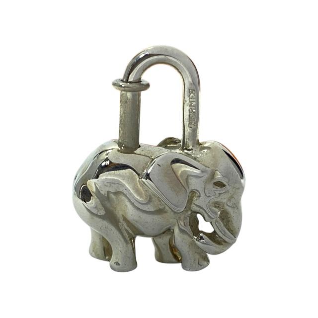 エルメス エレファント レザーチャーム キーホルダー HERMES(エルメス) エレファントレザーチャーム グレー×パープル