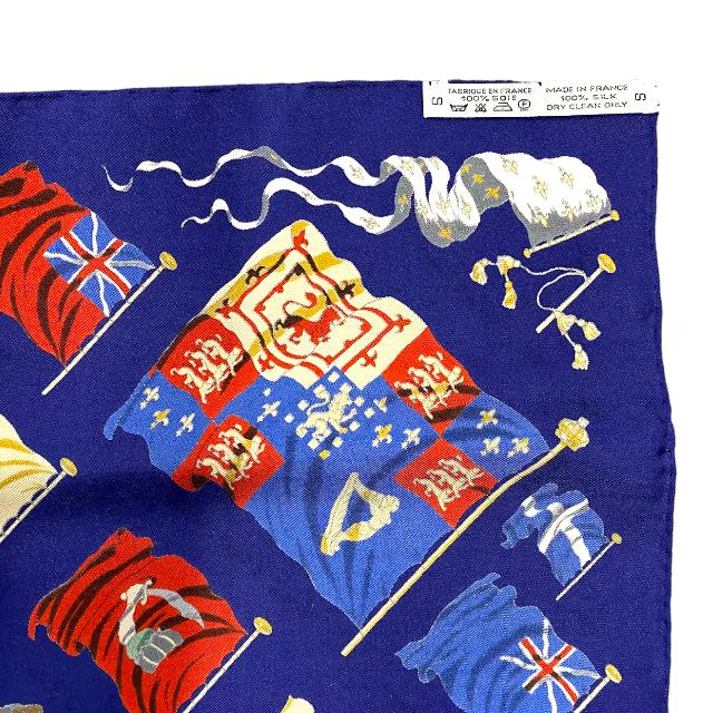 エルメス カレ40 プチカレ PAVOIS 船旗 帆船 軍旗 シルク スカーフ