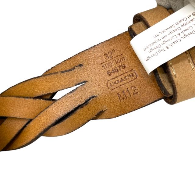 COACH（コーチ） 【未使用美品】COACH 64679 ベルト 編み込みベルト