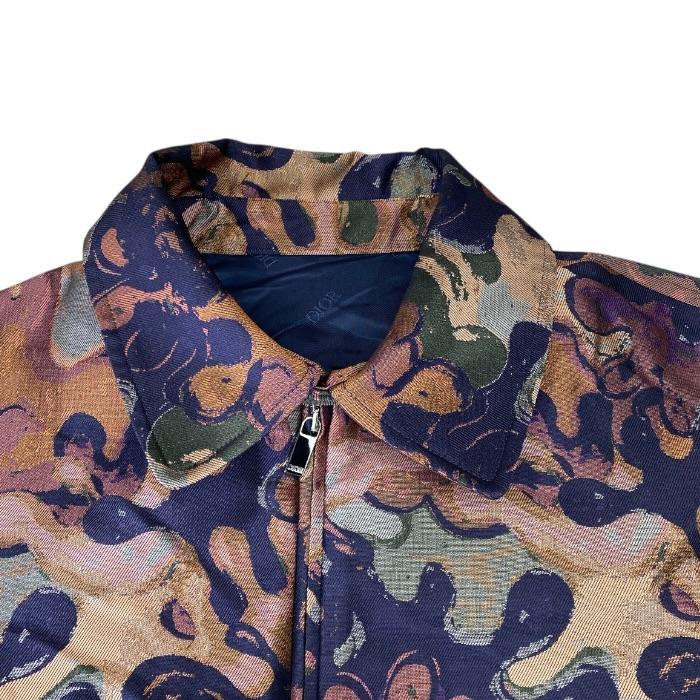 未使用 ディオール×ピータードイグ ライト カモフラージュ ブルゾン ジャケット マルチカラー 143C402A5336 DIOR×PETER DOIG(サイズ48)の画像