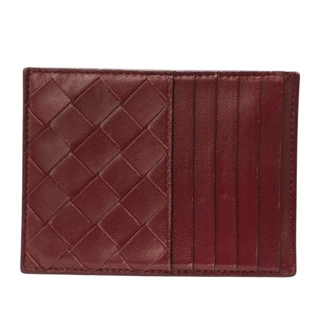 ボッテガ　イントレチャート　コインケース　カードケース　レッド系 BOTTEGA VENETA ボッテガヴェネタ イントレチャート コイン