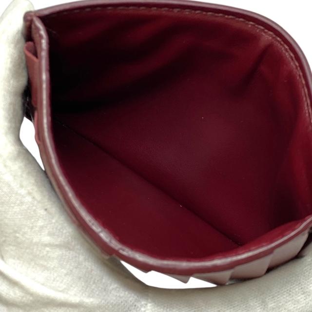 ボッテガ　イントレチャート　コインケース　カードケース　レッド系 BOTTEGA VENETA ボッテガヴェネタ イントレチャート コイン