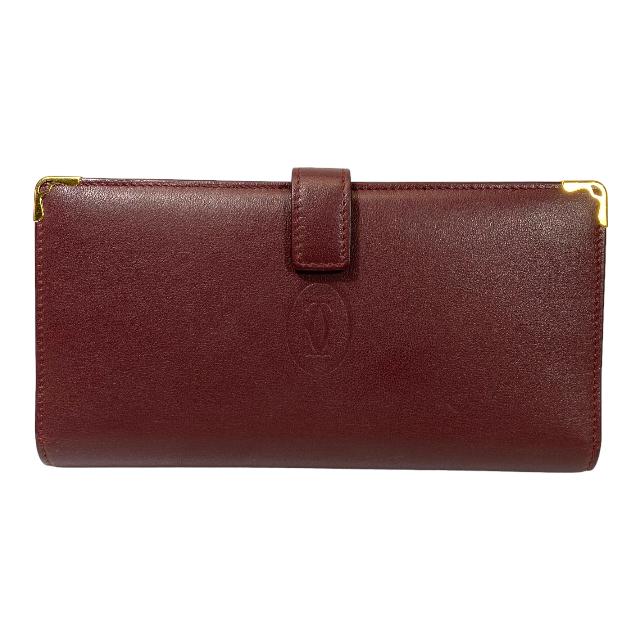 美品】Cartier カルティエ マストライン 二つ折り 長財布 財布 お 