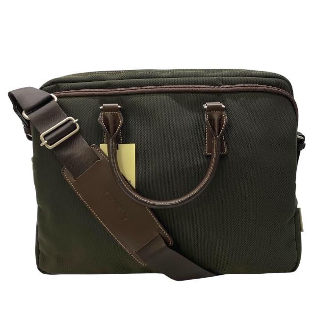 極美品】アクアスキュータム レザー チェック柄 ビジネスバッグ