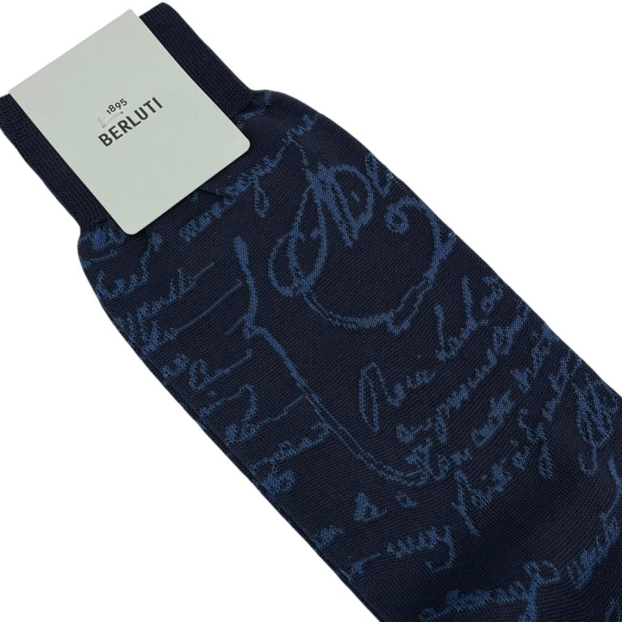 BERLUTI スクリット ソックス 2足セット Berluti（ベルルッティ） スクリット カリグラフィ ソックス くつ下