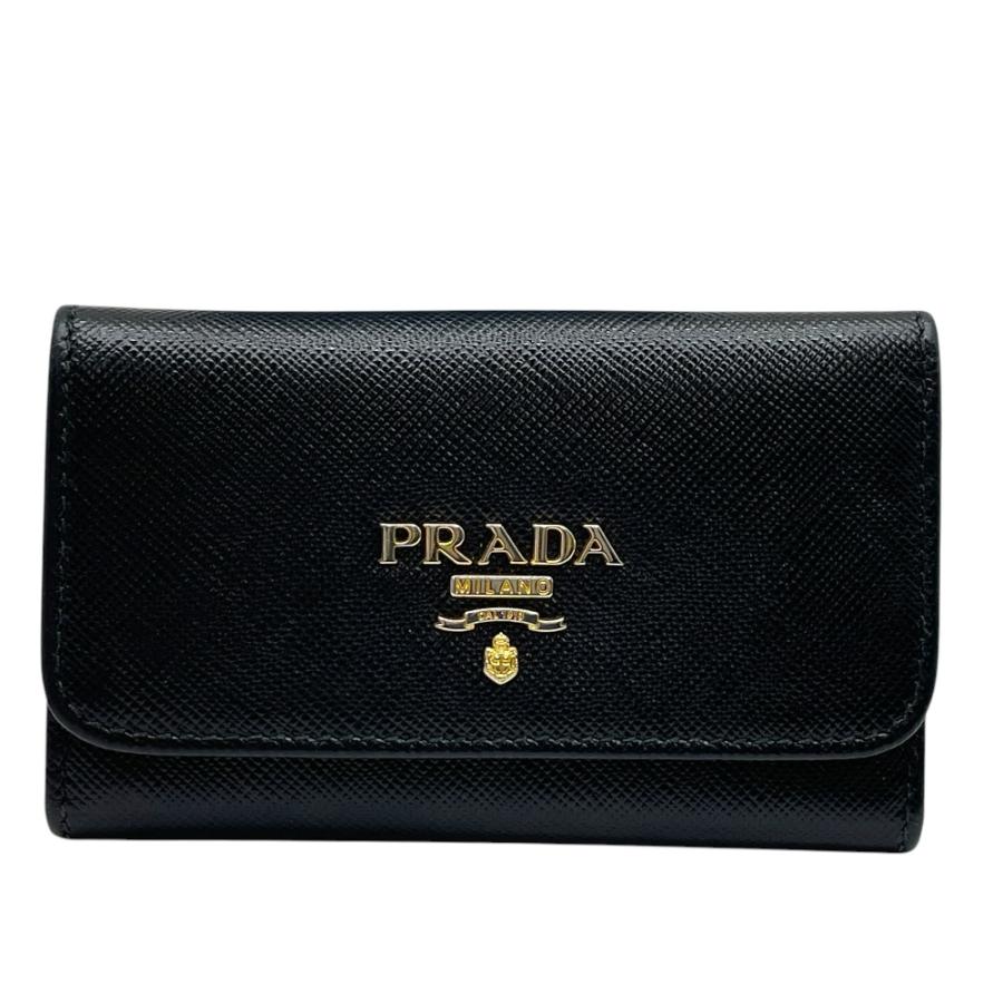 PRADA（プラダ） 6連 キーケース ロゴ サフィアーノ レザー ゴールド